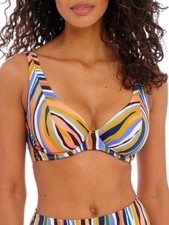 Freya Torra Bay Bikini Top High Apex Underwired Bikinis Multi Plunge Swimwear