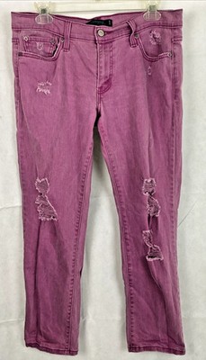 Levi s 513 Boyfriend Jeans Pink Distressed 9 Medium Y2k Casual Denim