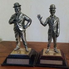 Royal Hampshire Laurel and Hardy Pewter Figures