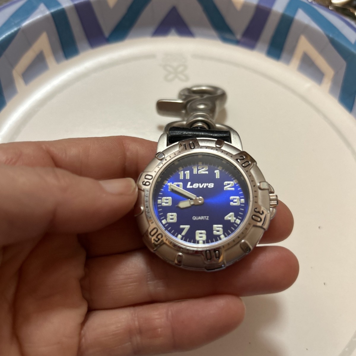 Vintage Clip Watch Levi's Japan Movt Stainless Case V-180 Levu3130