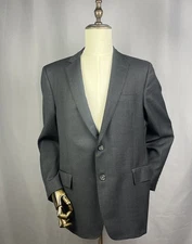 Brooks Brothers 1818 Regent Wool 2 Button Suit Jacket Sz 42R Gray Blue Striped