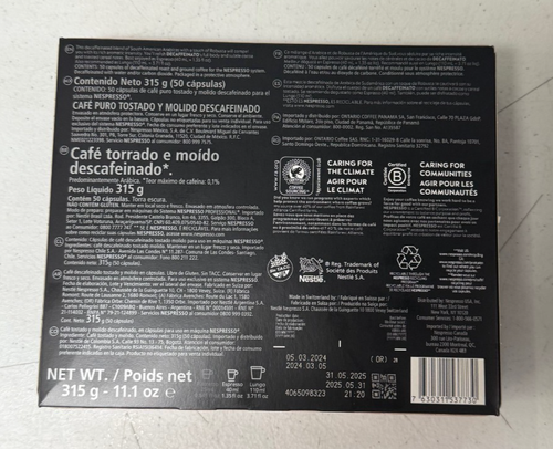 Nespresso Decaf 50 Pods Coffee BB Compatible Professional machines exp 05/2025 - Picture 2 of 3