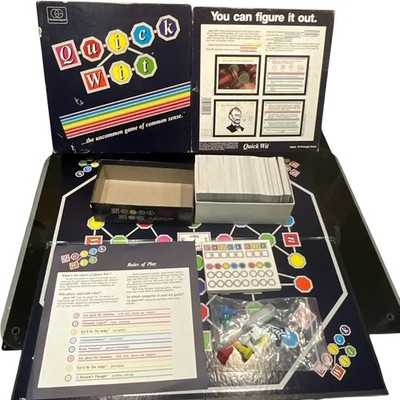 Quick Wit Brettspiel 1987 Games Gang Inc The Uncommon Game of Common Sense Compl