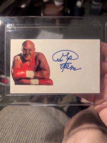 george foreman signed card