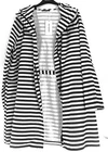 Marimekko Jalava Tasaraita (rain) coat black/white size M, design Annika Rimala