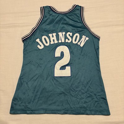 Vintage Larry Johnson #2 Charlotte Hornets Basketball Jersey