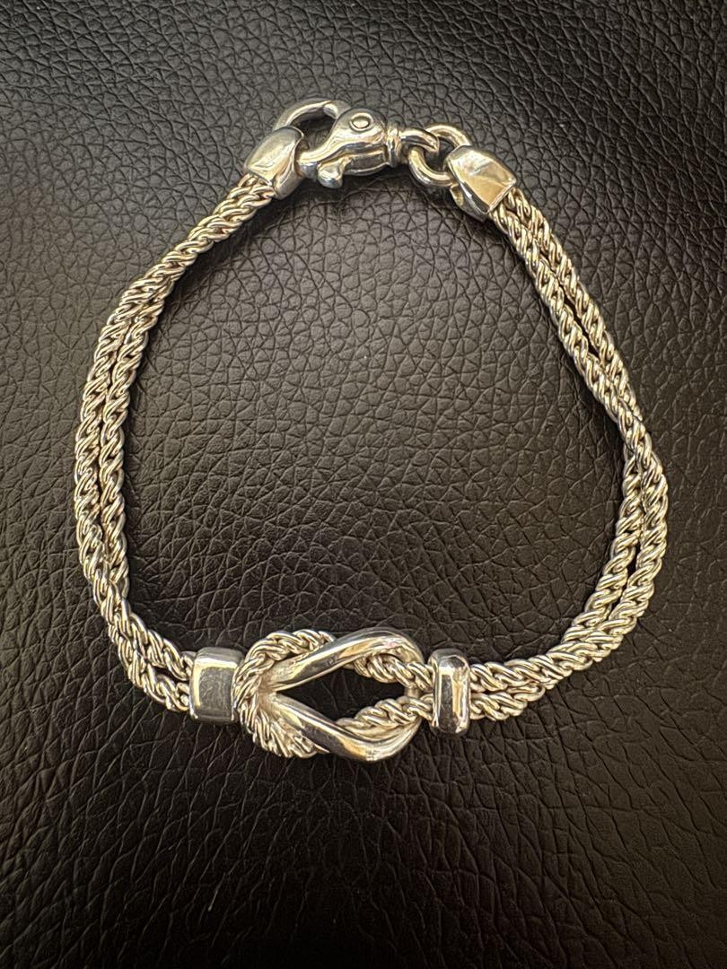 Tiffany & Co Sterling Silver Double Rope Chain Bracelet New