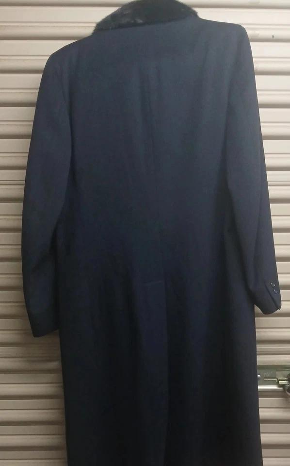 NUEVO Abrigo Chaqueta Reiss Para Hombre Lloyd Negro Lana Cachemira Imitación Piel Cuello L Foto 2 de 4