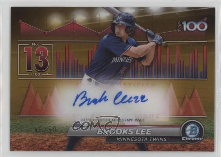 2024 Bowman Scouts Top 100 Gold Refractor /50 Brooks Lee #BTPA-13 Auto