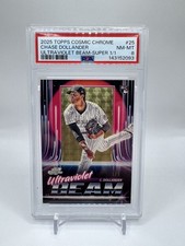 Marketplace image: 2025 Topps Cosmic Chrome Chase Dollander Ultraviolet Beam Superfractor 1/1 PSA 8