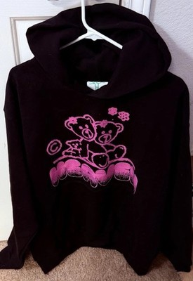 Heaven Marc Jacobs Online Ceramics Glitter Logo Hoodie Sweatshirt Black XL