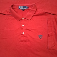 vintage polo ralph lauren shirt mens large crest logo fine cotton