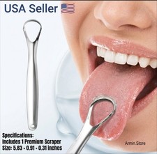 1PC Useful Tongue Scraper Stainless Steel Oral Tongue Cleaner Medical Mouth Oral