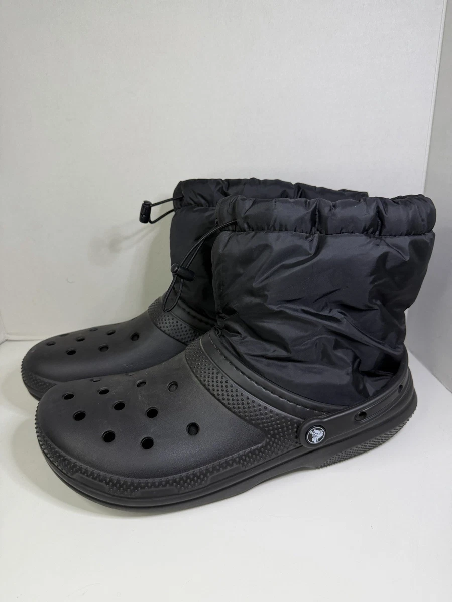 Crocs Mens Size 11 Black Suede Rubber Sole Chukka Lace Up‎ Boots Mid Top Crocs Men main image 4