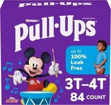 Pull-Ups Boys' Potty Training Pants, Size 3T-4T, Multi-colored 84count