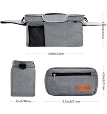 Momcozy Universal Stroller Organizer with Insulated Cup Holder