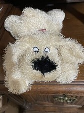 Hallmark Love Struck Puppy Dog Cream Shaggy 14in Soft Plush Red Plaid Collar