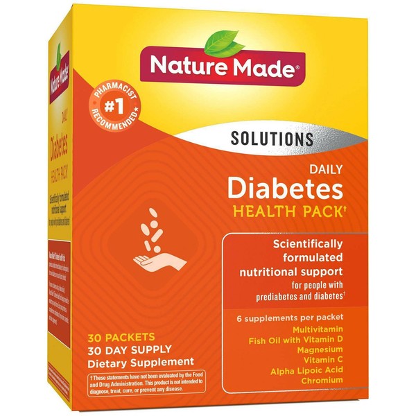 Nature Made Daily Diabetic Multivitamin Packets 30ct 031604010201a1279