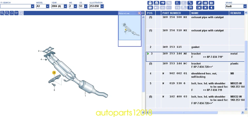 Soporte de montaje de escape 0EM para Audi A3 VW TT Passat Jetta Golf GTI Tiguan Beetle Foto 3 de 4