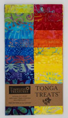 Timeless Treasures Tonga Treats - MELODY - (20) 2.5'' Batik Fabric Strips