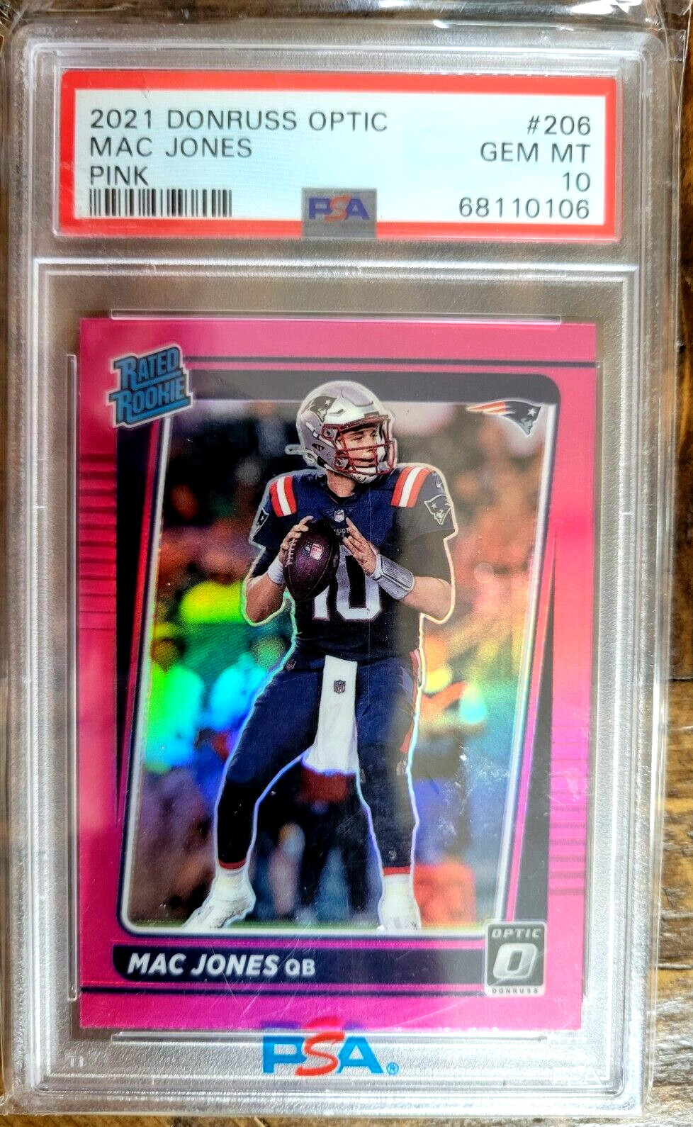 Mac Jones Panini Donruss #P255 Optic Preview-Pink