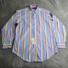 NWT Polo Ralph Lauren Mens L 16.5 Button Down Shirt Classic Multicolor Stripe
