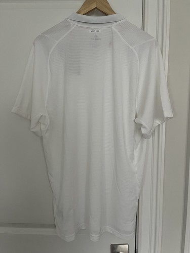 Polo de tenis para hombre Adidas talla Top XL Freelift H.E.A.T RDY blanco nuevo con etiquetas - Imagen 3 de 3