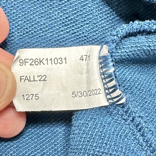 MICHAEL KORS Men’s Size Medium Blue MK LOGO Hooded Lounge Long Sleeved Shirt - Picture 6 of 6