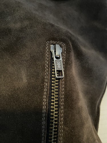 Frye Shirley Wildleder Stiefel Damen Größe braun Cognac Leder Reiten über Knie Gr. 8 - Bild 7 von 12