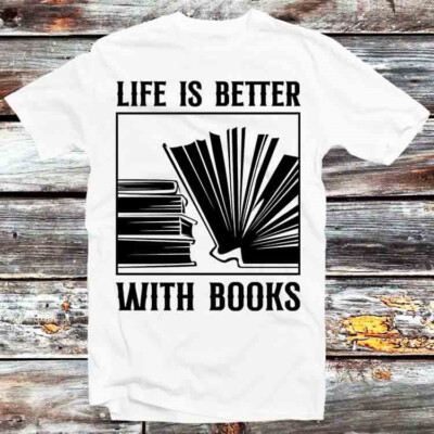 T-Shirt Buch sagt Leben ist besser mit Büchern B1019