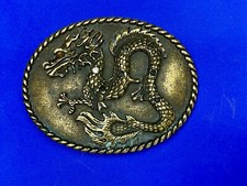 Eavy Stand Out Belt Buckle Signed. Robbie French - Missing Rhinestone 