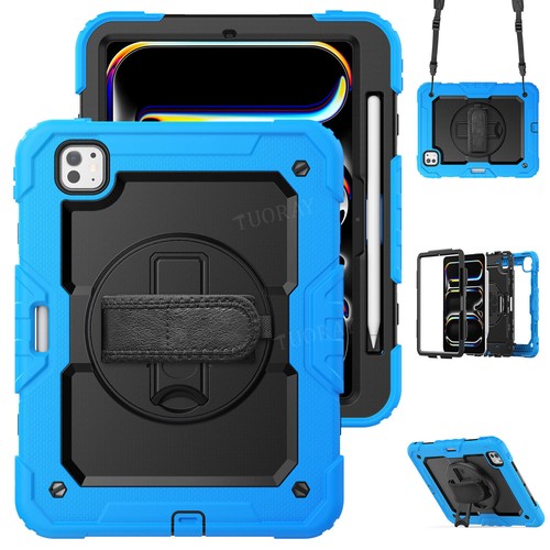 Für iPad 5/6/7/8/9/10 Gen Air 4 5 6 Pro 11 13 Hybrid Outdoor Tasche Gurt Hülle - Bild 131 von 225