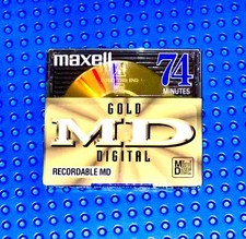 MD    MAXELL GMD-74 GOLD BLANK MINI DISC  1  SEALED 