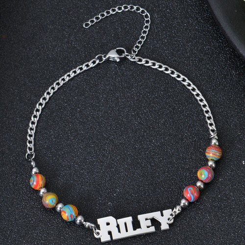 Pendantify Personalized Name Bead Bracelet | Bead Bracelet with Custom Name - Picture 3 of 9
