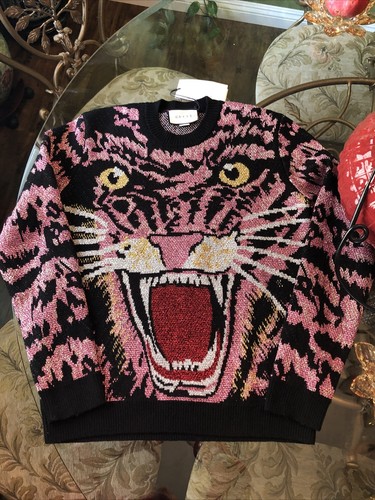 Metallic Wool Tiger Sweater $1900+Tax 