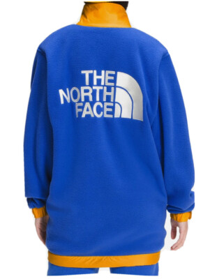 The North Face Color Block Fleece Long Jacket Blue, Green, Yellow