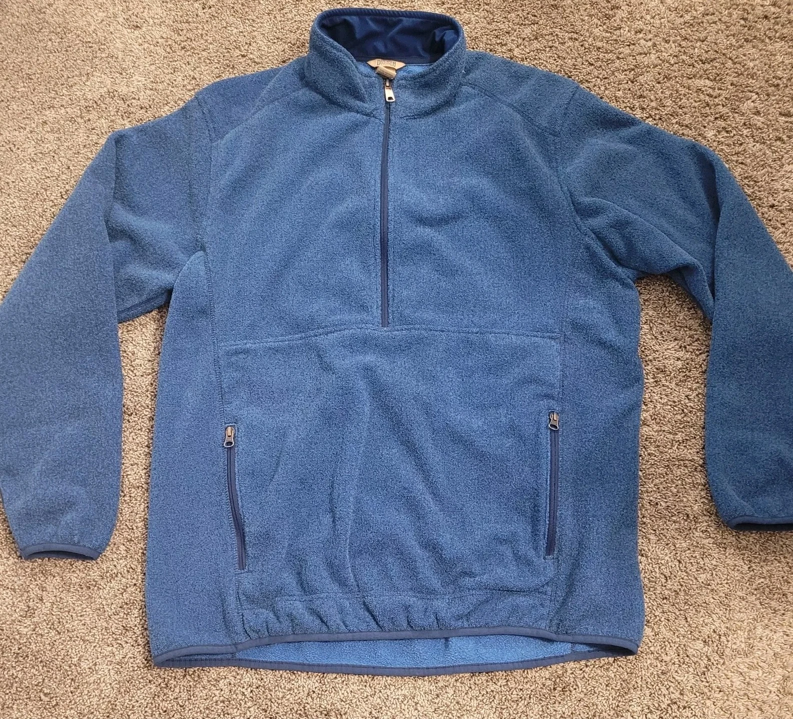 Duluth Trading Co Two Harbors Fleece 1/2 Zip Pullover Jacket Mens Size Large LT