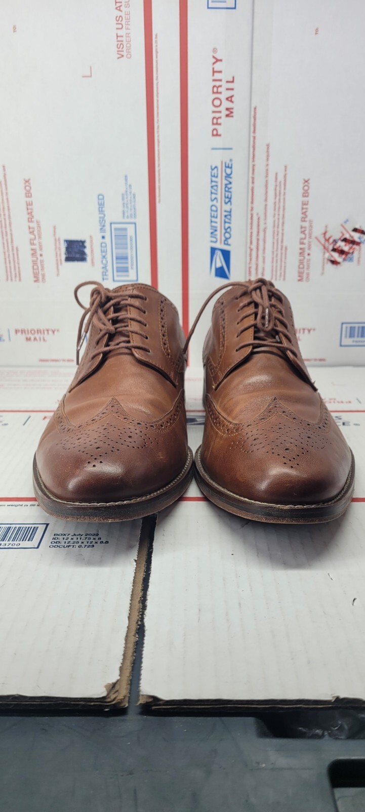 SAOLA Scarpe eleganti Cole Haan uomo 11 5 m Oxford punta alare punta in pelle marrone classiche C20718