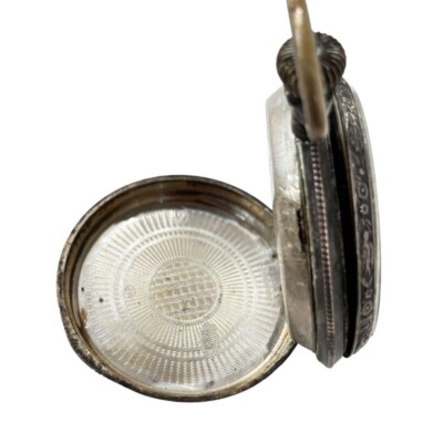 Ancre Ligne Droite Silver Pocket Watch Precision Straight  display picture 1