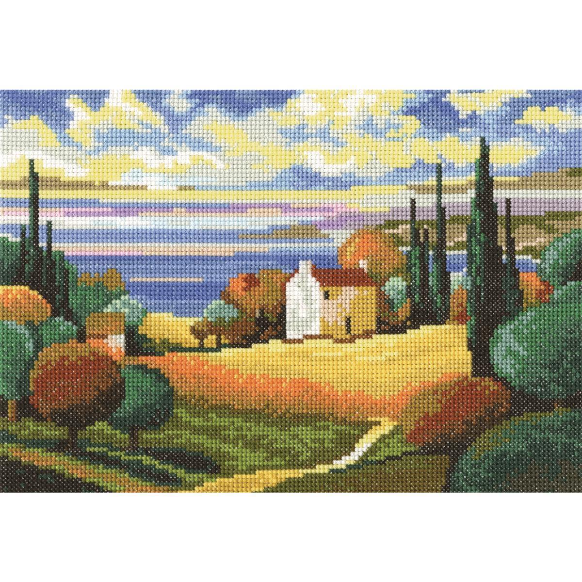 RTO counted Cross Stitch Kit ""Sunny Tuscany"" M355, 25x17 cm, DIY