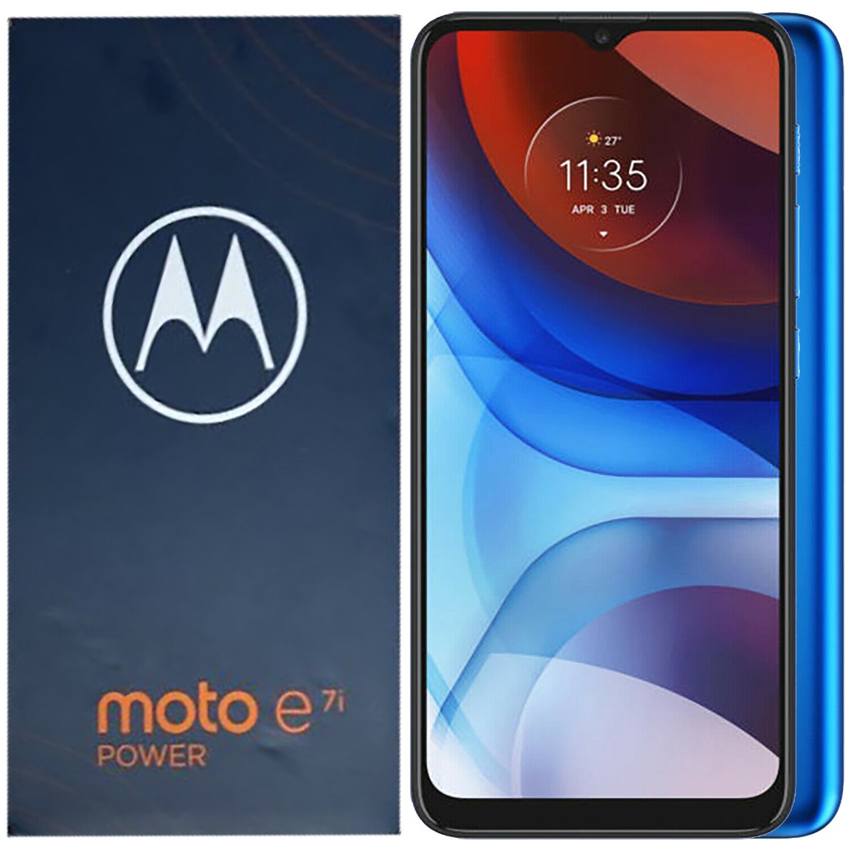 New Motorola E7i Power Dual-SIM 32GB + 2GB Blue Factory Unlocked