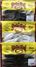 STRIKE KING KVD 4" SUPER TOAD SOFT PLASTIC FROGS LOT OF 3 Color Packs S5