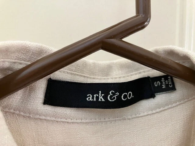 Ark & Co. Women's Juniors Dress Size S Linen Look Tan Open Back - Image 3 of 4