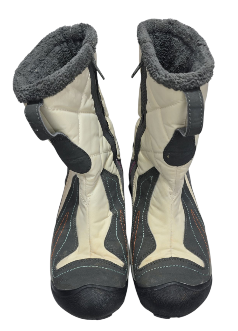 Keen Betty 5278 Stivali da Neve Outdoor con Zip Donna Taglia 7 Bianco Grigio