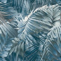 Vliestapete Nomad Grandeco Blau Grau Palmblattmotiv 170705 (5,06€/1Qm)