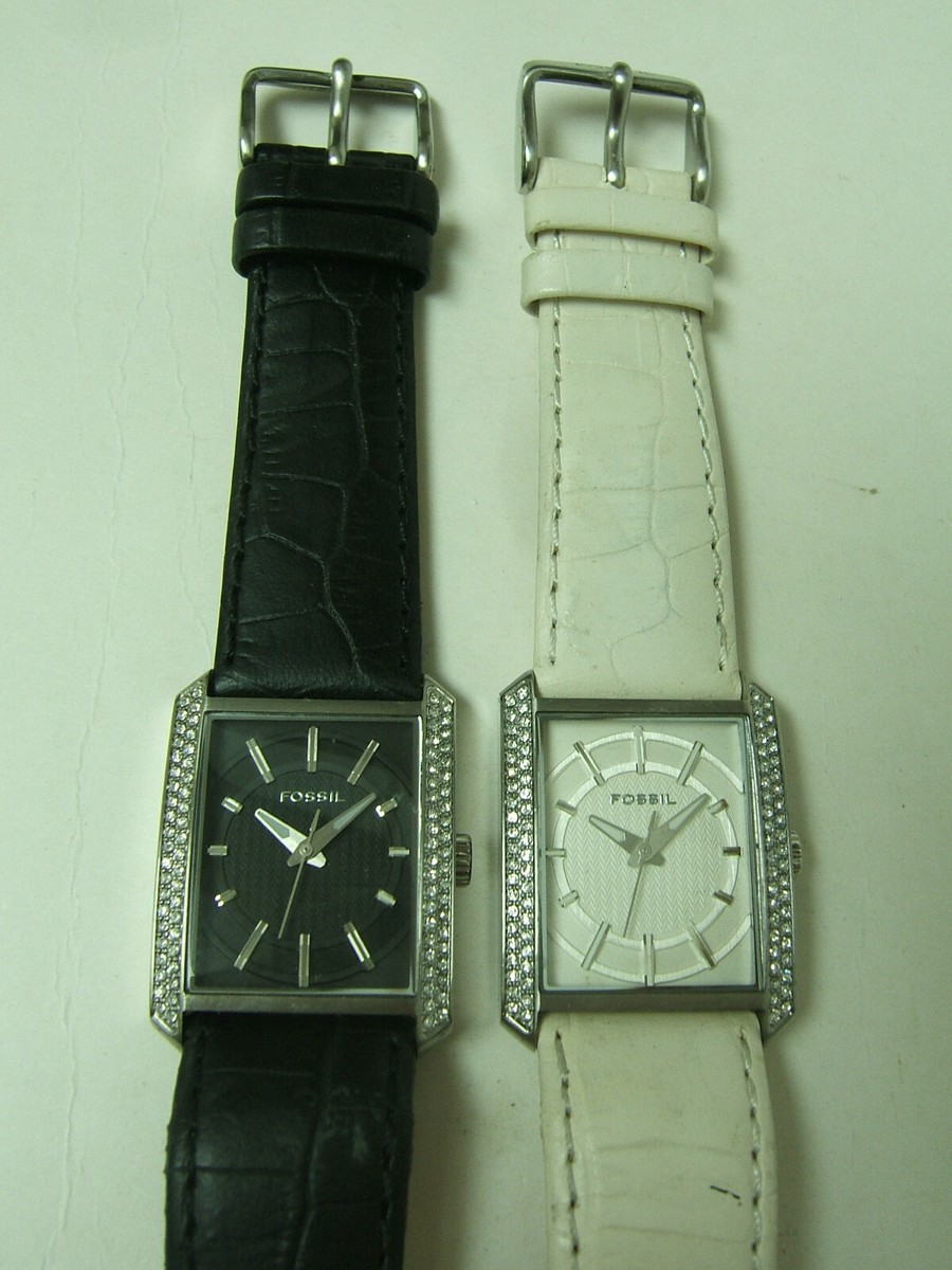 Fossil Black and White Leather Watch Fossil Townsman Twist Multifunction White Dial Black Leather  main image 2