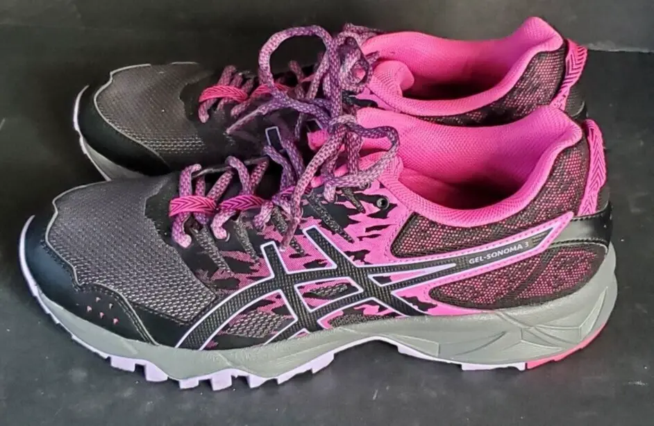 Eekhoorn Forensische geneeskunde noorden Asics Gel Sonoma 3 Womens Size 8.5 Black Pink Comfort Running Shoes  Sneakers | eBay