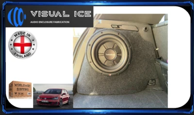 VISUAL ICE VW GOLF MK7 12+ NEW STEALTH SUB SPEAKER ENCLOSURE BOX SOUND BASS CAR AUDIO 10