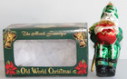 Glass Ornament Old World Christmas IRISH SANTA Holding sack of Gold W/Box — photo 2