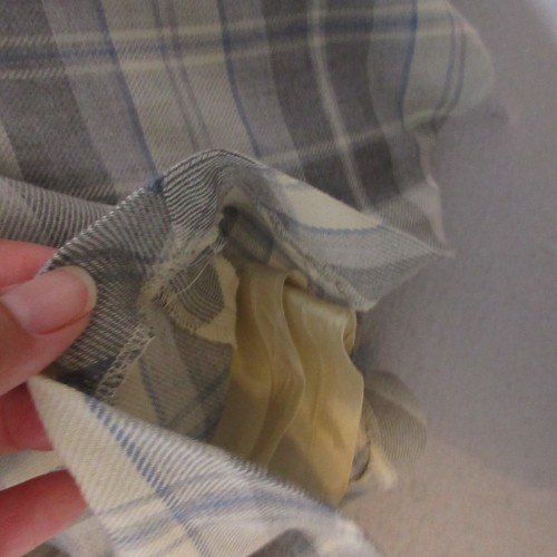 Lauren Ralph Lauren Skirt 12 Gray Beige Plaid Tartan A Line Academia Preppy NWT - Picture 9 of 13